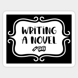 Writing a Novel - Vintage Typography Sticker